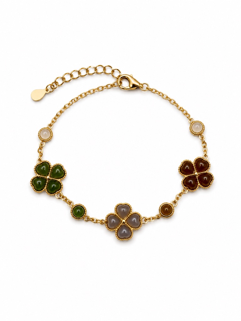 #B3 Fleur De Jade Bracelet (S925)